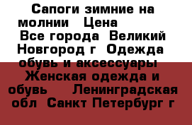 Сапоги зимние на молнии › Цена ­ 5 900 - Все города, Великий Новгород г. Одежда, обувь и аксессуары » Женская одежда и обувь   . Ленинградская обл.,Санкт-Петербург г.